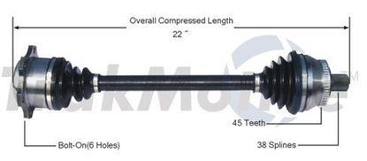 Picture of Audi A8 Left Front CV Shafts 1997-2002  4D0407271S