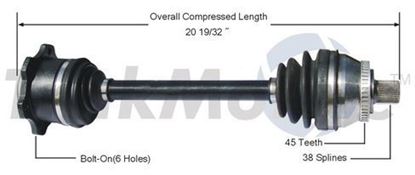 Picture of Audi A8 Right Front CV Shafts 1997-2002 4D0407272AF 