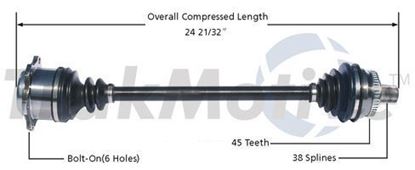Picture of Audi A4 Right Front CV Shaft 02 Only 8E0407452FX