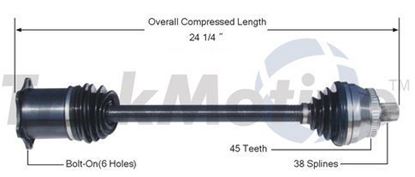 Picture of Audi A4 Right Front CV Shaft 04-08 8E0407454BX