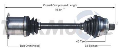 Picture of Audi A4 Right Front CV Shaft 05-08 8E0407452KX